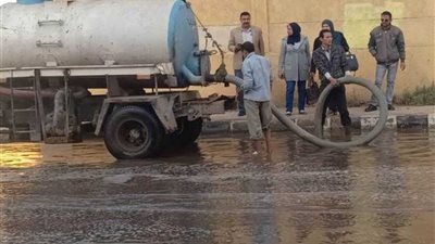 بالصور.. الخانكة نزيل آثار الطقس السيئ