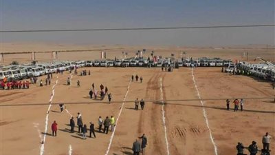 450 معدة من أوناش ولوادر وحفارات وسيارات تشارك في التدريب العملي المشترك 