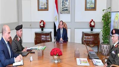 الرئيس السيسي يستعرض الموقف التنفيذي بمنطقة 