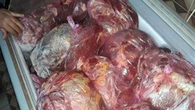 ضبط 15 طن لحوم فاسدة بمخزن في الخانكة