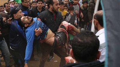 ارتفاع أعداد المصابين الفلسطينيين برصاص الاحتلال الإسرائيلي فى غزة إلى 28