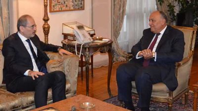 شكري يعقد مُباحثات ثنائية مع نظيره الأردني