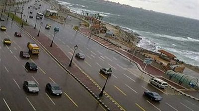 أمطار غزيرة على عروس المتوسط .. واستمرار حركة الملاحة ببوغازي الإسكندرية والدخيلة