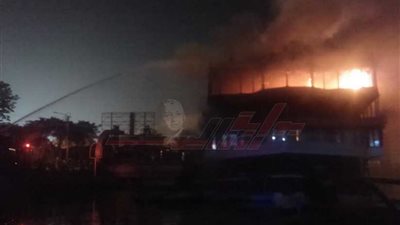 حريق بمركب سياحي بالمنصورة