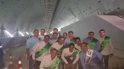 وفد جامعة طنطا في زيارة لأنفاق سيناء الجديدة