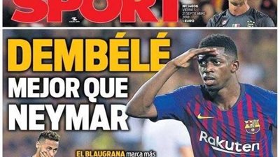 هزيمة ريال مدريد أمام سسكا وتألق عثمان ديمبلي تتصدر صحف إسبانيا