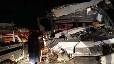 إصابة 15 في انقلاب ميكروباص على طريق الزعفرانة- بنى سويف