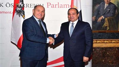 زياره الرئيس السيسي للمجلس الوطني للنمسا