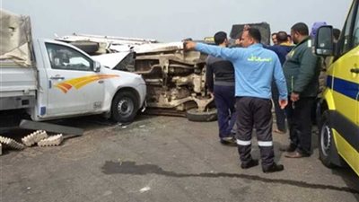 نيابة ملوي نحقق في حادث مروري اسفر عن إصابة ٢٢ شخصا