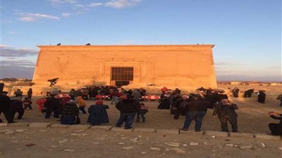 الفيوم تحتفل بتعامد الشمس على قدس الأقداس بمعبد قصر قارون