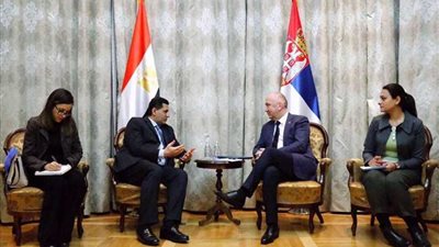 سفير مصر في بلجراد يبحث مع وزير الابتكار والتنمية التكنولوجية الصربي التعاون في مجال تكنولوجيا المعلومات
