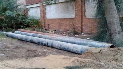 خط طرد جديد بمحطة صرف البحر الميت بالمنتزه