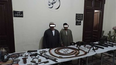 ضبط ورشة لتصنيع الأسلحة ورشاش جرينوف بمركز صدفا