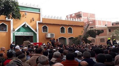 جنازة عسكرية وشعبية لشهيد حادث كنيسة أبو سيفين بمسقط رأسه في طوخ 