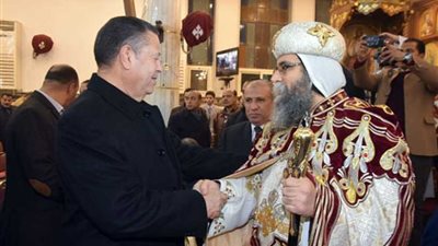 محافظ بني سويف يشهد قداس عيد الميلاد بمطرانية ببا