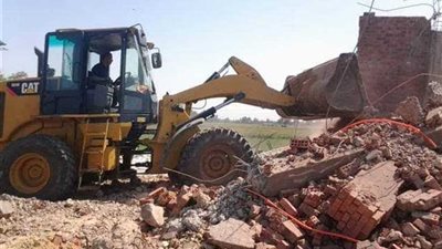 المنوفية تزيل التعديات على ٣٧ فدانا زراعيا