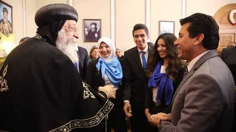 ‎خلال لقائه البابا