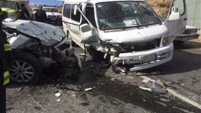 إصابة ضابط وموظف في تصادم بالمنيا