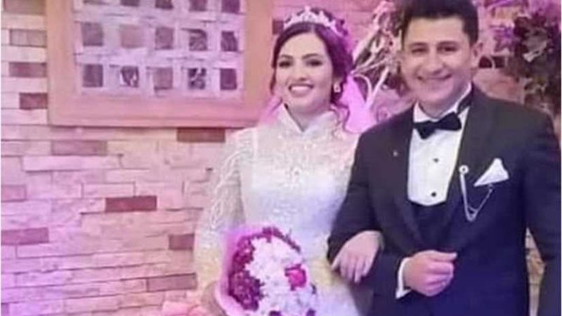 تشييع جثمان عروسين