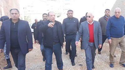 محافظ بورسعيد يتفقد أعمال رفع كفاءة المنطقة الثالثة