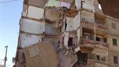 انهيار منزل من 5 طوابق في المحلة الكبرى بالغربية