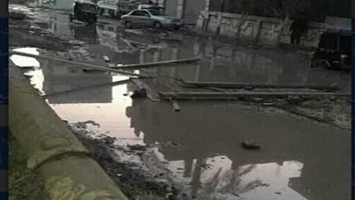 للمرة الثانية.. الصرف الصحي ينهار في الحلمية بالشرقية (صور)