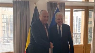 وزير الخارجية يبحث مع نظيره البلجيكي تطوير الشراكة الاقتصادية