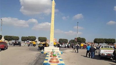 تجميل ميدان المسلة بالتل الكبير