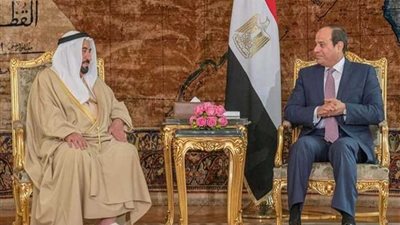 الرئيس السيسي يؤكد اعتزازه بمبادرات حاكم الشارقة الداعمة لمصر