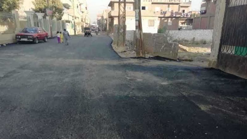 استكمال أعمال الرصف