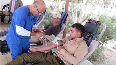 شرطة النقل والمواصلات تنظم قافلة للتبرع بالدم