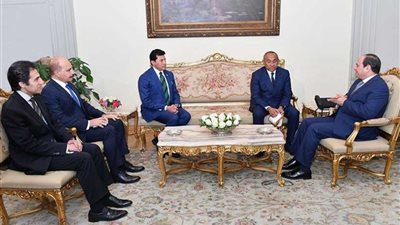الرئيس السيسى يستقبل رئيس الاتحاد الإفريقى لكرة القدم