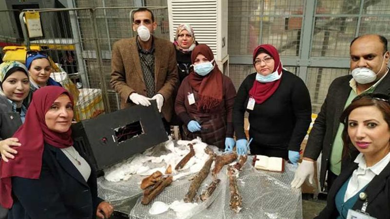 ضبط أجزاء من مومياوات