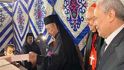 وضع حجر أساس كاتدرائية السيدة العذراء للأقباط الكاثوليك بمدينة الأقصر