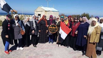 ماراثون لنادي السعادة في العريش بمناسبة يوم المرأة