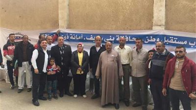 فحص ٢٧٣ من ذوي الإعاقة ببنى سويف في قافلة مستقبل وطن