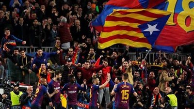 برشلونة يفوز على ليون ويتأهل إلى ربع نهائي دوري الأبطال