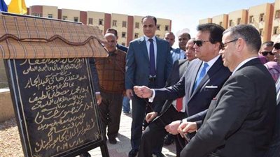 افتتاح منشآت خدمية وتعليمية بجامعة بني سويف