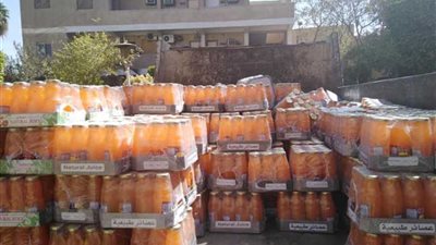 ضبط ٣٦٠٠ عبوة عصير و ١٣ ألف كيس لب سوبر فاسد بالمنيا