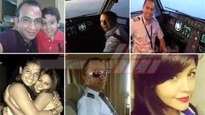ننشر صور طاقم الطائرة المصرية المنكوبة