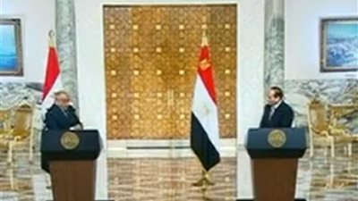 رئيس الوزراء العراقي: سعدت بحفاوة الاستقبال المصري منذ قدومي للمطار