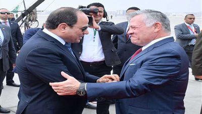 استقبال الرئيس لجلالة الملك عبد الله الثاني بن الحسين عاهل الأردن