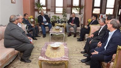 محافظ بني سويف يستقبل وزير الزراعة واستصلاح الأراضي