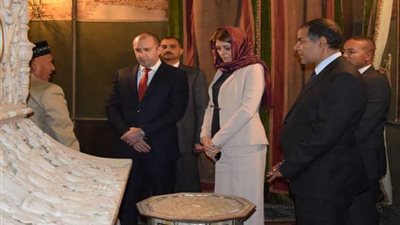 الرئيس البلغاري وقرينته يزوران قلعة صلاح الدين والمتحف المصري بالتحرير 
