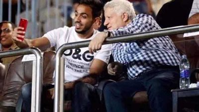 كهربا ينشر صورة مع رئيس الزمالك بعد انتهاء الأزمة