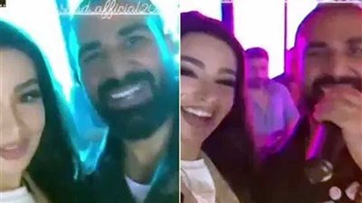 أحمد سعد يظهر مع الراقصة جوهرة بعد انفصاله بيوم عن سمية الخشاب (فيديو)