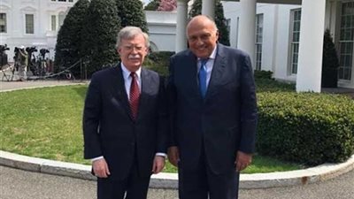 شكري يؤكد فى لقاء مع بولتون الموقف المصري من اعتبار الجولان أرضًا عربية محتلة