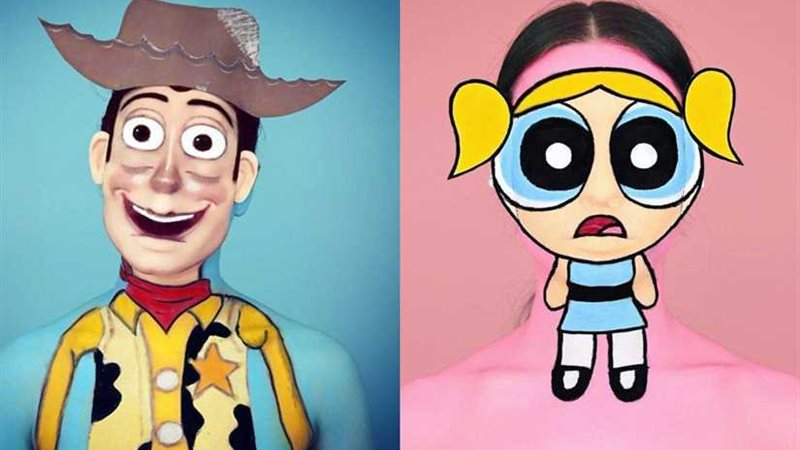 بالمكياج.. فنانة