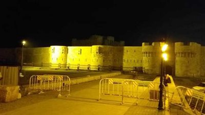 قلعة قايتباي بالإسكندرية تشارك في ساعة الأرض
