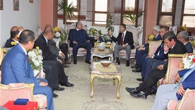 شيوخ قضاة مجلس الدولة في ضيافة محافظ بني سويف